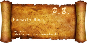 Perasin Bors névjegykártya